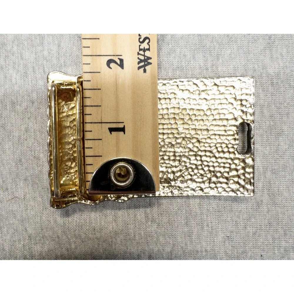 Alexis Kirk Gold Belt‎ Buckle Replacement Panel 3.5